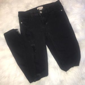 Faded Black Skinny Jeans